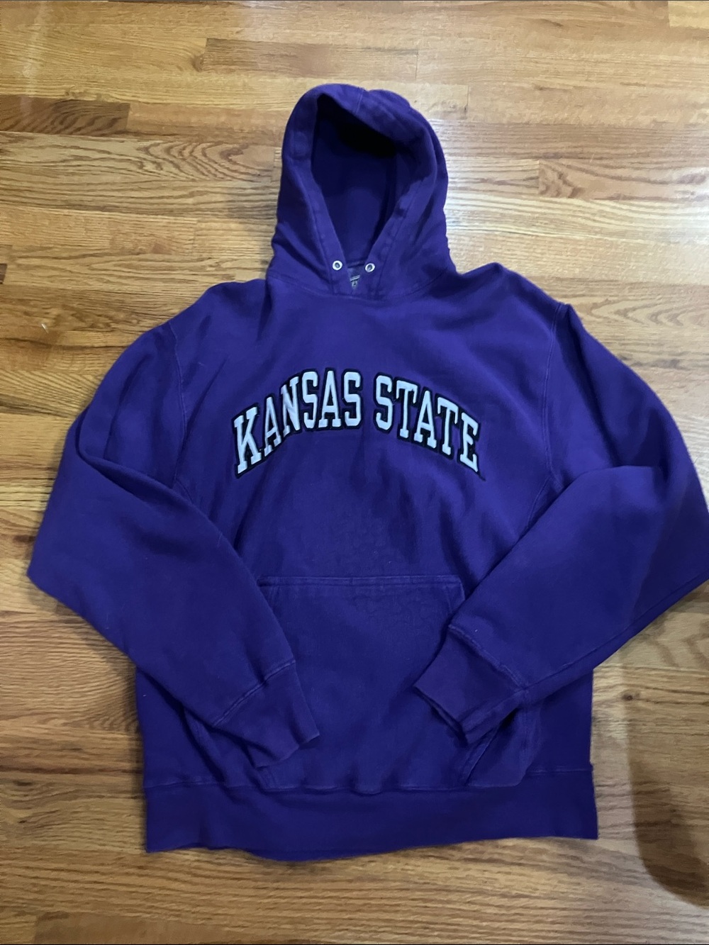 Steve & Barry's Vintage Kansas State Purple Hooded Sweatshirt Sz M GUC